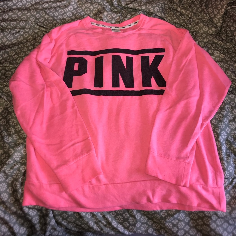 Pink Long Sleeve Crew Neck